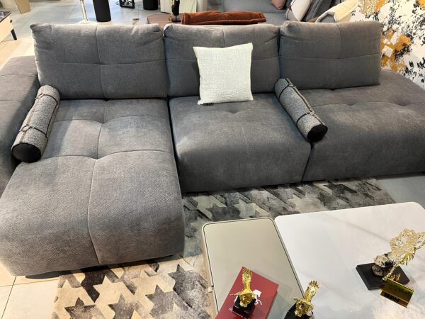 4-Seat Sectional Sofa Couch with Chaise, Tufted L-Shaped